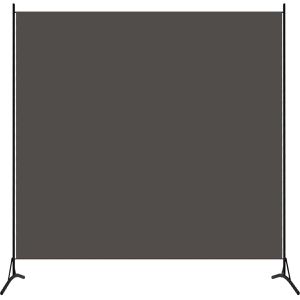 vidaXL Paravent Raumteiler, innen, 1-teilig, aus Metall / Stoff, anthrazit, 175 x 180 cm