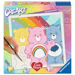 Ravensburger CreArt, Malen nach Zahlen Adults Trend Care Bears - Glücksbärchi-Momente