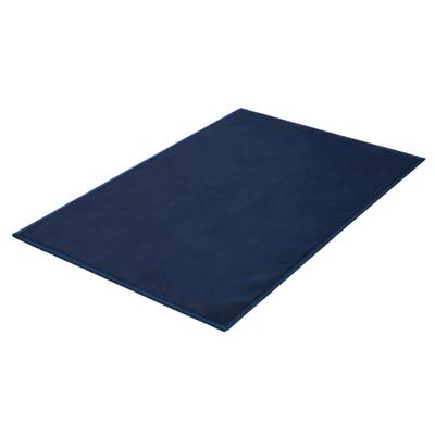 Badematte KLEINE WOLKE "»Velvet«, Badvorleger, Badezimmer Teppich", blau (navy), H:5mm, Polyester, Badematten, Badematte, Badteppich, Uni Farben, Samt-Optik, leichter Schimmer