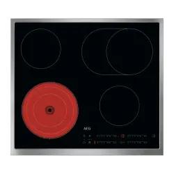 NRO64A07XB Glaskeramikkochfeld autark 60cm Bräterzone Edelstahlrahmen aufliegend