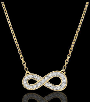 Edenly Collier Unendlichkeit - Gelbgold und Diamanten - 9 Karat