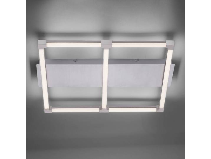 Plafonnier Anne I 54 x 7 x 58cm Argenté Matériau principal : matière plastique Matériau secondaire : fer brossé LED non-remplaçables