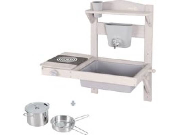 ROBA Cuisine de jeux et de boue à suspendre (avec accessoires, gris)