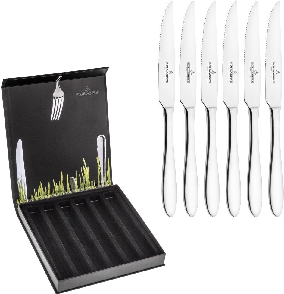 Steakmesser "Bozen, im Geschenkkarton", silber (silberfarben), B:19,6mm, Edelstahl, PICARD & WIELPÜTZ SOLINGEN, Essmesser, Steakmesser, praktisches Steakmesser-Set