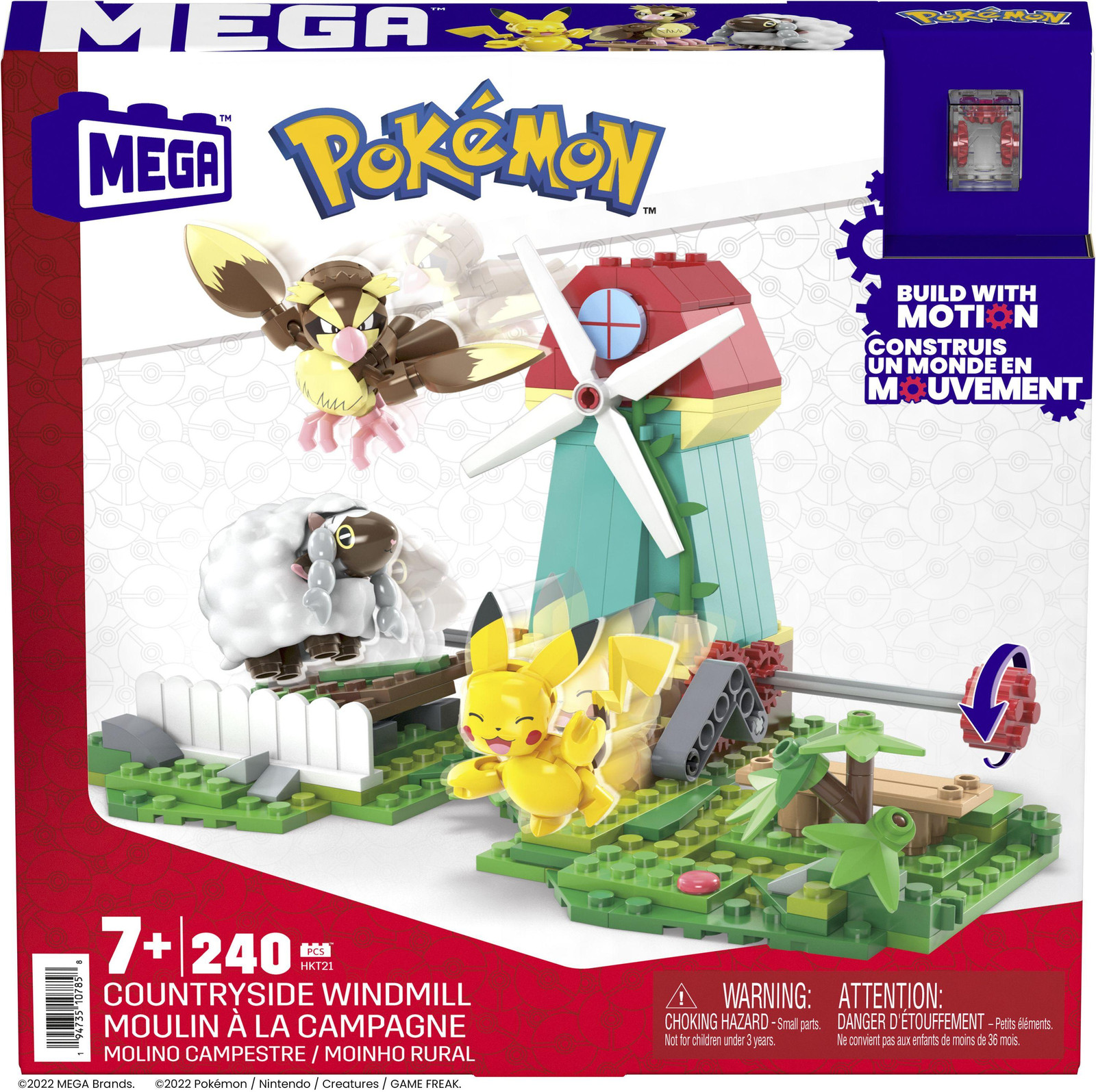 MEGA Pokémon Grote windmolenboerderij met Pikachu constructiespeelgoed met figuurtjes