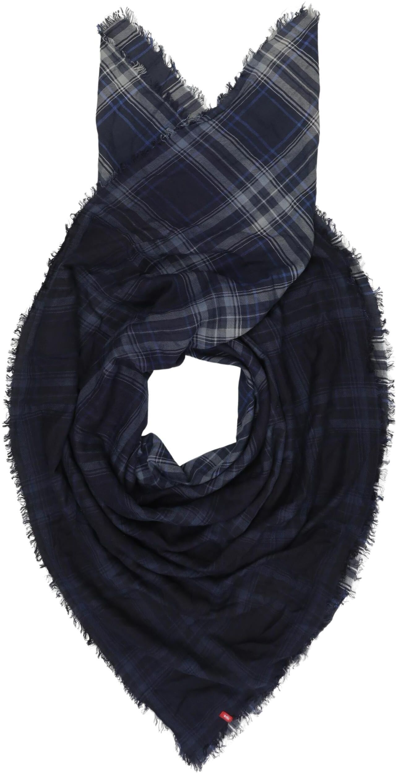 Esprit Damen Schal oder Tuch, Marineblau, Baumwolle - Second Hand
