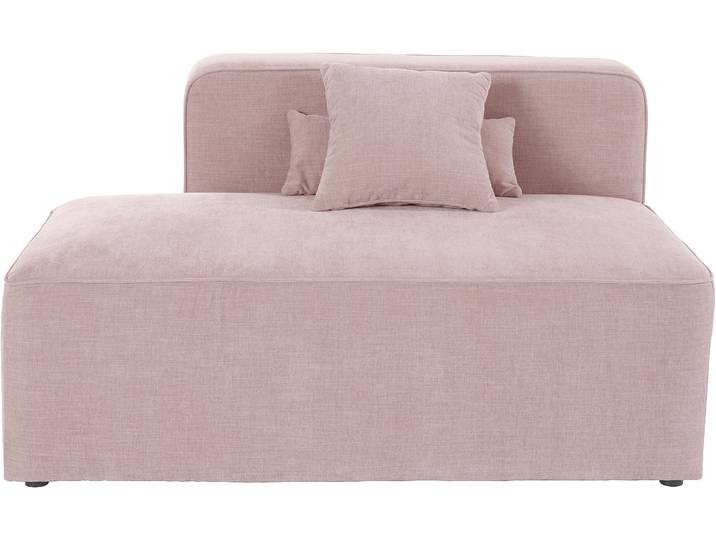 Recamiere HOME AFFAIRE Sundstrup , rosa, B:140cm H:76,5cm T:93cm, 100% Polyester, Sofas, Recamiere, Modulserie, individuelle Zusammenstellung