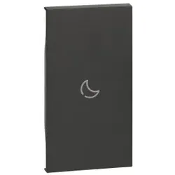 Legrand KG01MH2BED LivingNow 2-mod. Tastenabdeckung für MyHome mit Symbol ”Nacht”, Farbe Black