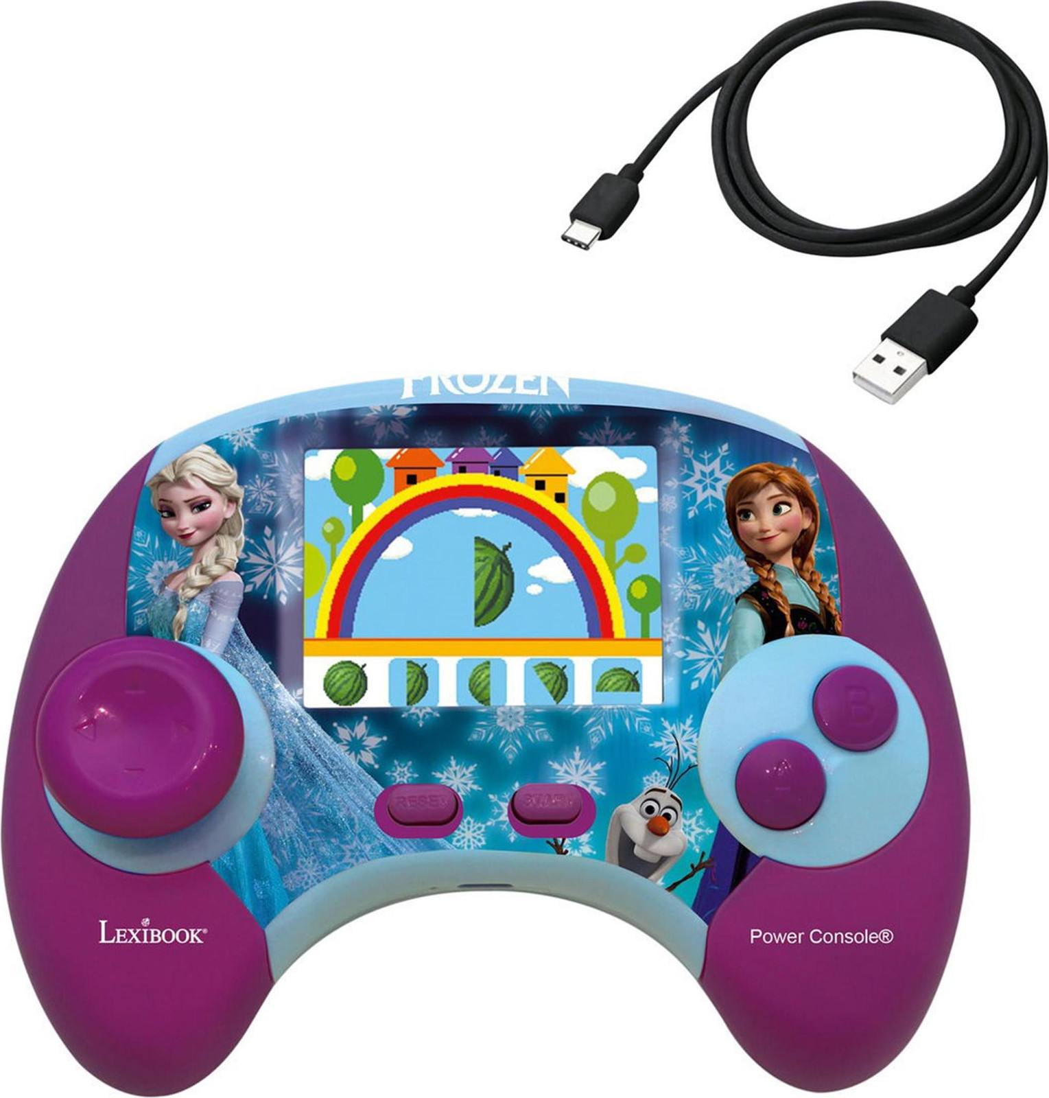 Lexibook Frozen Power Console educatieve tweetalige gameconsole met 100 activiteiten Engels/Tsjechisch