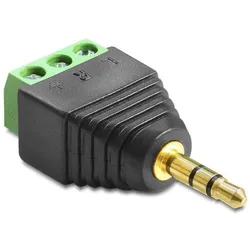 4x Delock Terminalblock 3.5mm (Zubehör), Audio Adapter, Silber, Grün, Schwarz