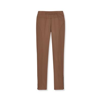 Leggings MADELEINE "Leggings Leggings mit Saumzippern", Damen, Gr. 36, N-Gr, braun (nougatbraun), Obermaterial: 92% Polyester PES. 8% Elasthan EL., Modern, figurumspielend, Hosen Leggings