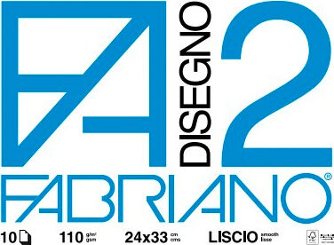 fabriano 4204310 F2 Confezione 10 Album Da 20 Fogli Liscio Riquadrato 5 Mm - 4204310