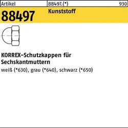 Schutzkappe R 88497 f.Sechskantmuttern f. M4/SW 7 Ku. weiß 100St. DUBO
