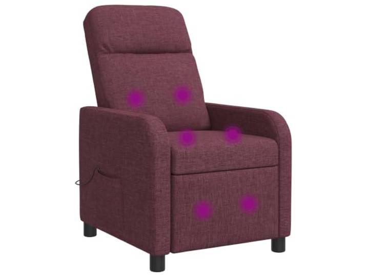 NLQMSU Massagesessel, neigbar, violett, Stoff 115°-160° 6 gezielte Massagepunkte, Fernbedienung inklusive, flache Armlehnen, Rahmen aus Metall und Holz, Stoff 100 % Polyester