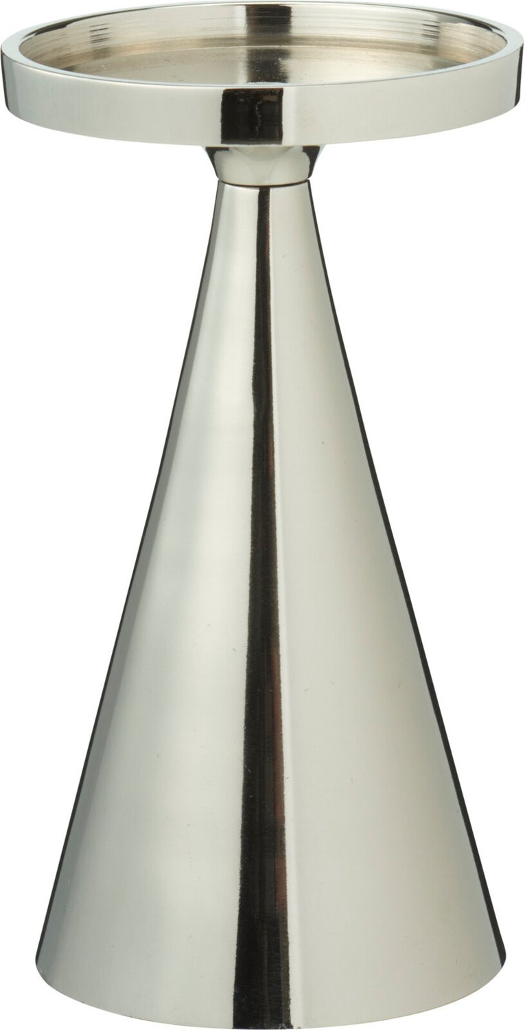 Home Styling Collection Decoratieve kaarsenhouder zilver 17 cm