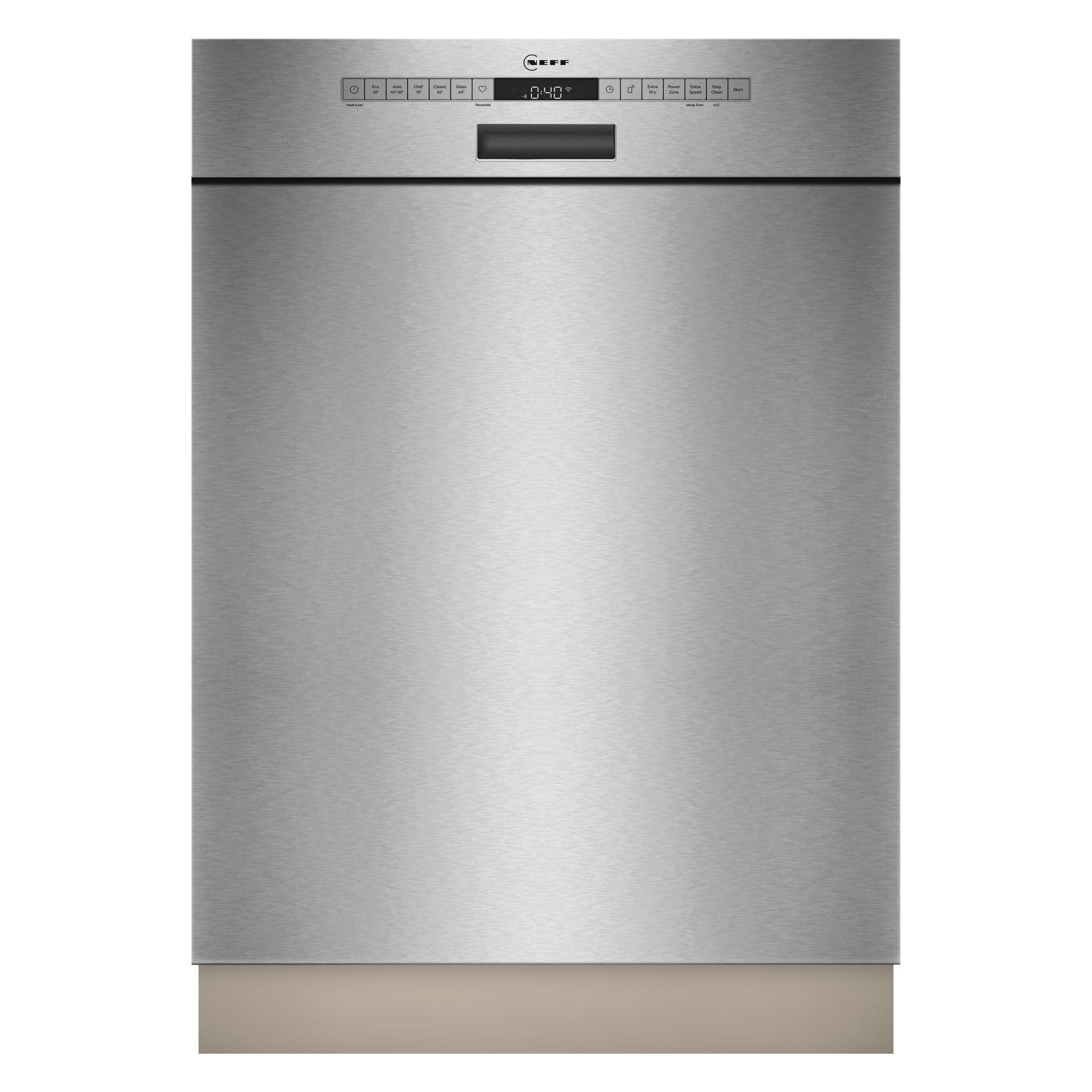 Neff N 50, Unterbau-Geschirrspüler, 60 cm, Gebürsteter Stahl, S125ECS15E (S125ECS15E)
