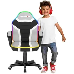 Huzaro Ranger 1.0 RGB Spielesessel für Kinder, Gaming Stuhl, Schwarz, Grau
