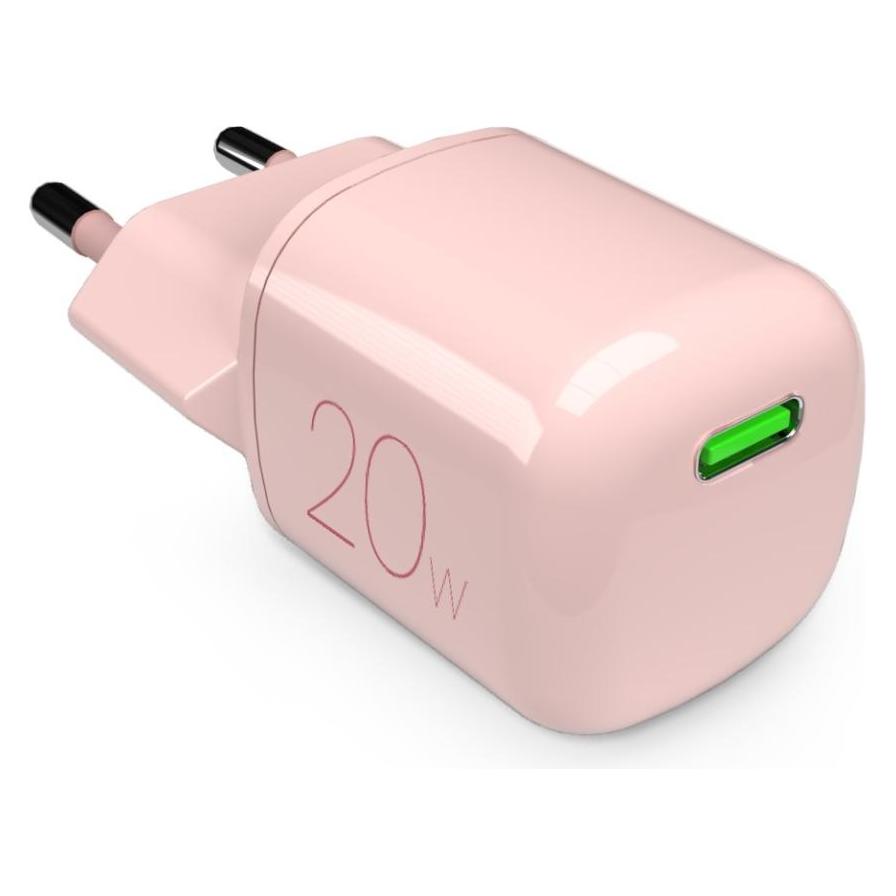 Puro Reiselader 20W USB-C GaN rose (20 W, 1 Port) (PUFCMTCUSBC20WGROSE)