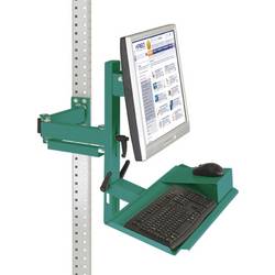 Manuflex ZB3628.0001 Ergonomie Monitorträger für UNIVERSAL und PROFI mit Tastatur- und Mausfläche, VESA-Adapter 100 mm