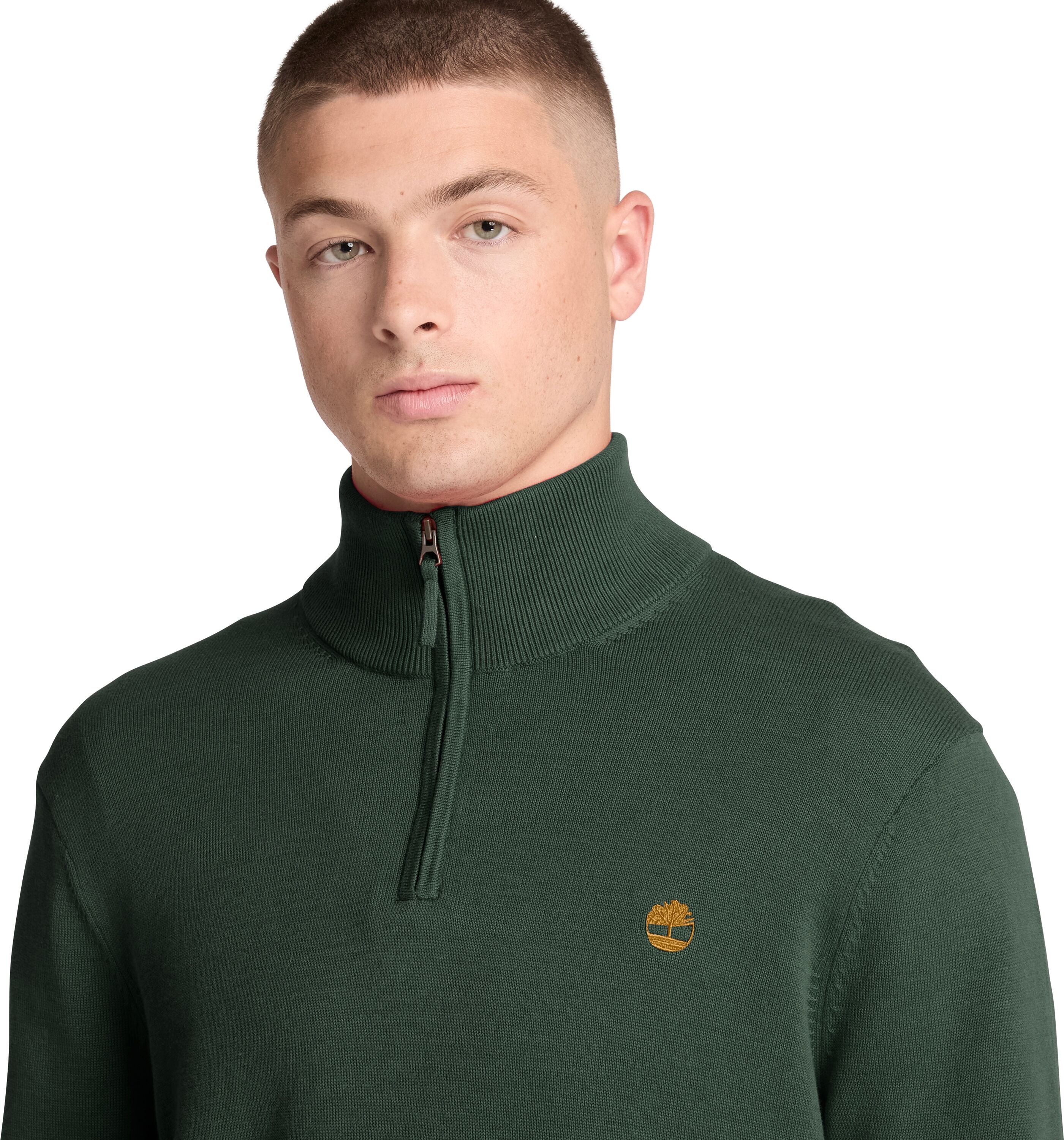 Sweatshirt TIMBERLAND "WILLIAMS RIVER - Cotton 1/4 Zip Swe", Herren, Gr. XL, grün (sycamore), Obermaterial: 100% Baumwolle, Sweatshirts Sweatshirt, mit 1/4-Zip-Verschluss, aus Baumwolle, auch in grossen Grössen sycamore XL