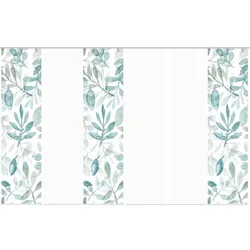 Schmidt Schiebevorhang Kaori 6er Set Polyester Blau, Grün Petrol