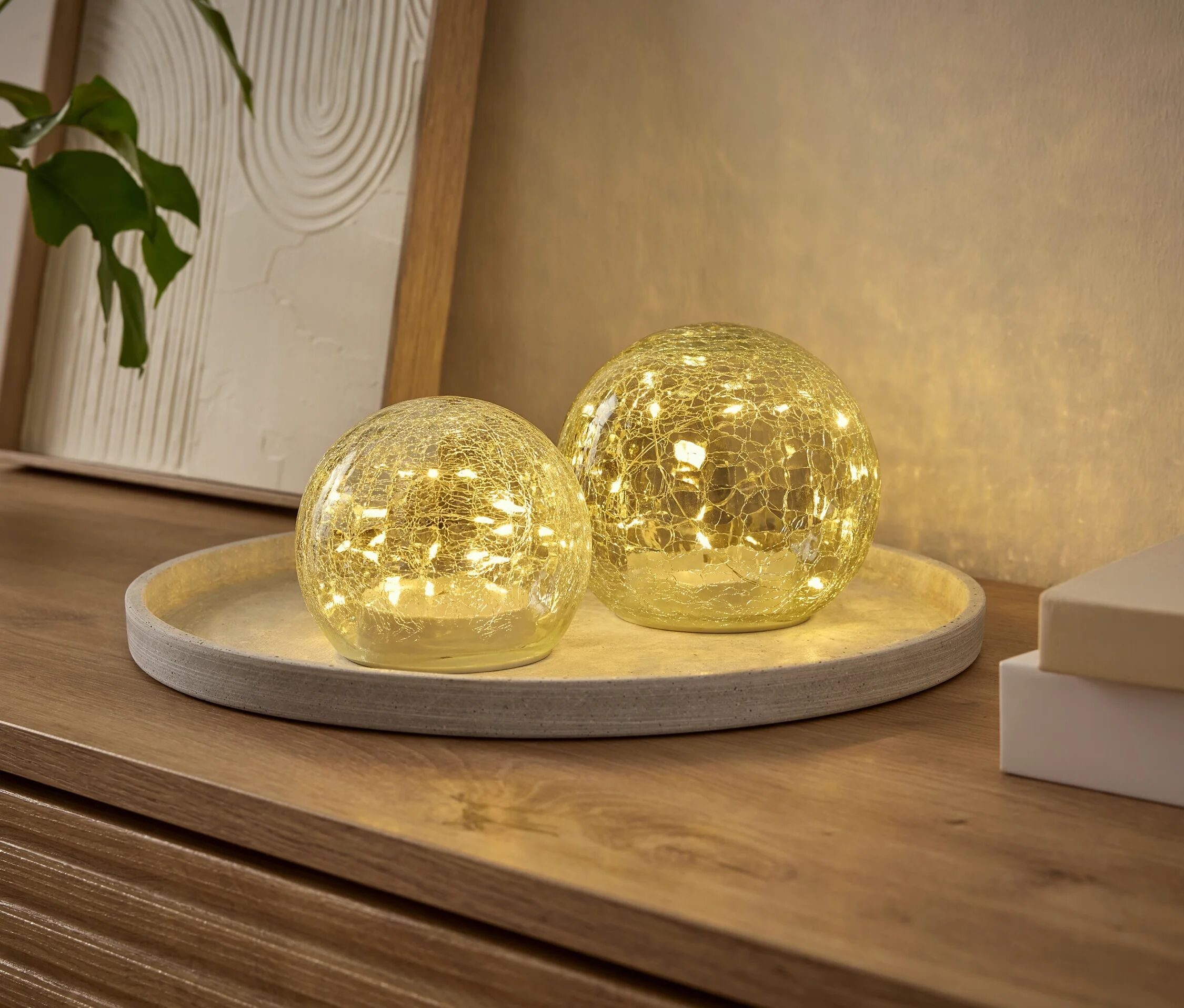Tchibo - 2 LED-Glaskugeln - transparent