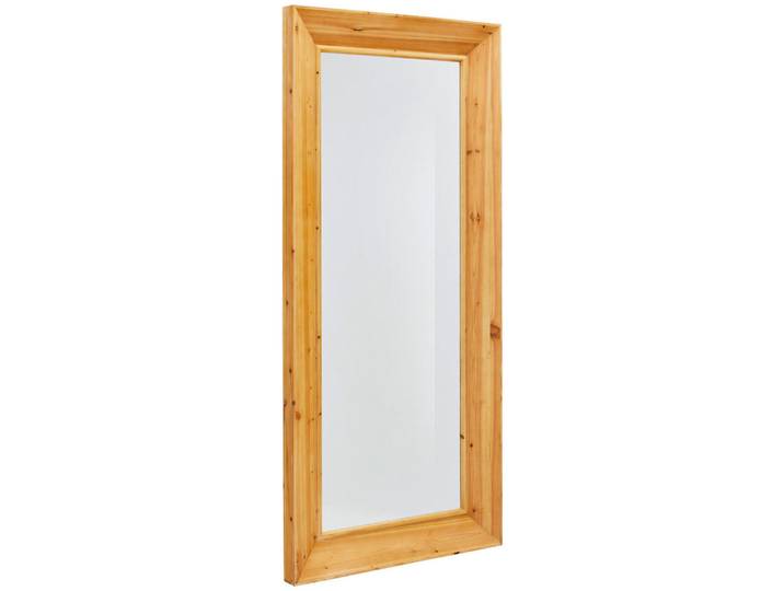 Mid.you Wandspiegel, Naturfarben, Holz, Glas, Holzwerkstoff, Tanne,Tanne, vollmassiv,vollmassiv, rechteckig, 87x188x7 cm, Bsci, Spiegel, Wandspiegel