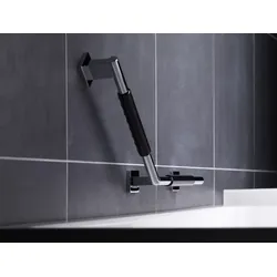 emco system 2 Winkelgriff, rechts 135 Grad, mit ruschhemmender Ummantelung chrom / schwarz, 35702120 357021203