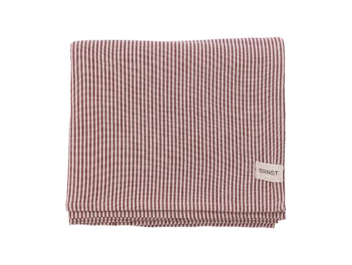 ERNST Nappe Ernst à fines rayures 145x300 cm Rouge–beige