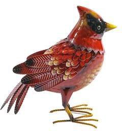 IH Casa Decor Metal Cardinal Décor