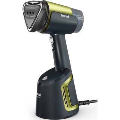 TEFAL Dampfbürste "AeroSteam, kombiniert Dampf, einen beheizten Kopf und Ansaugung", bunt (blau, grün), B:14cm H:32,5cm T:16cm, Bügeleisen, Dampfglätter mit 3 Nutzungsmodi, 100 ml abnehmbarer Wassertank, DT9810