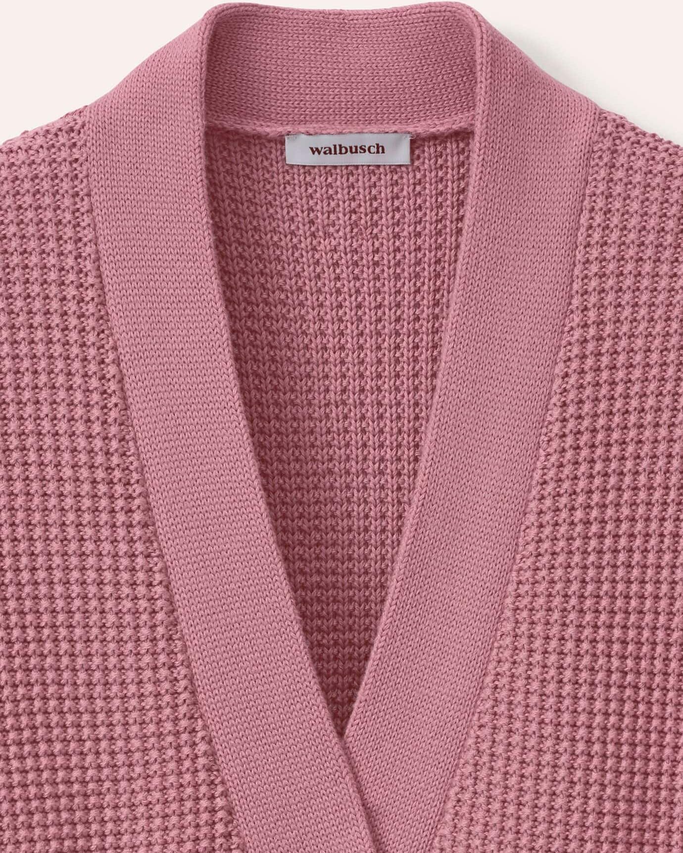 Walbusch Strukturierte Strickweste mit aufgesetzten Taschen, normale Größen, Farbe Rosa, 46, vielseitig kombinierbar bequem und hautsympathisch Damen