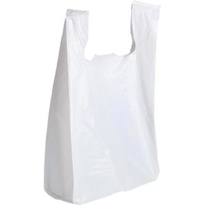 dm-folien Plastiktüten transparent, 30 x 55 x 18cm, mit Hemdchenträgern, 100 Stück