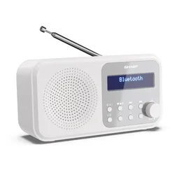 Sharp DR-P420 Tokyo DAB+ Digitalradio Bluetooth Lautsprecher UKW DAB Wecker Dual-Alarm weiß