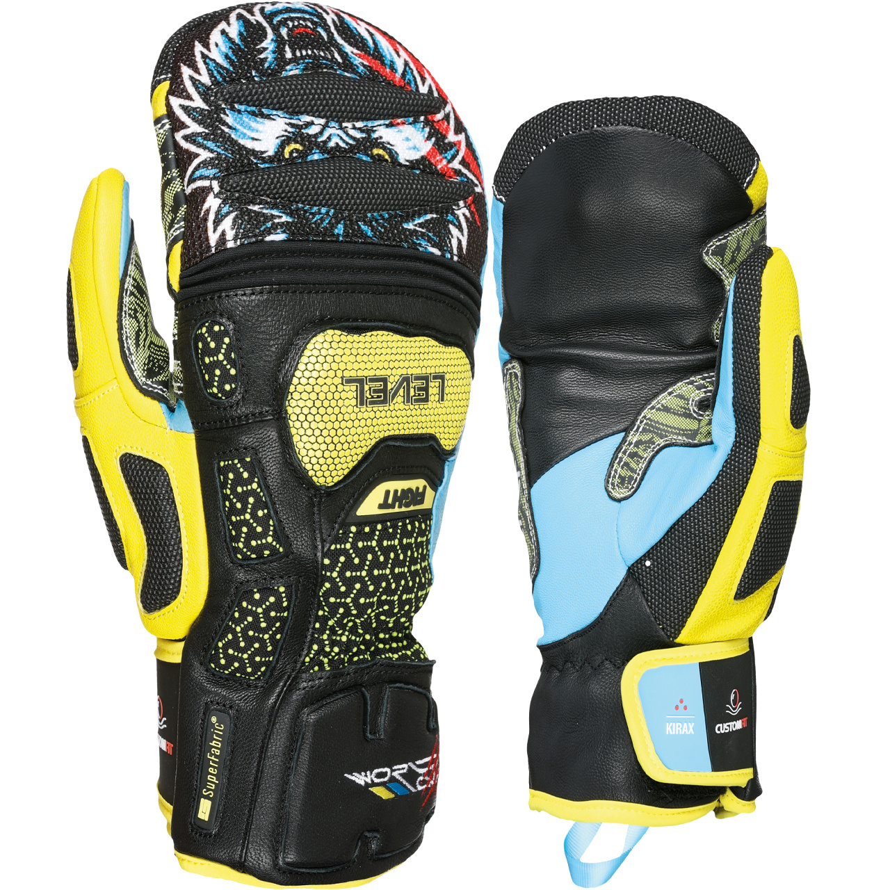 Level Rennfäustling SQ CF yellow/blue - 6,5