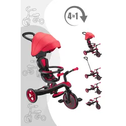Globber Trike Explorer 4-in-1 Dreirad / Laufrad, Farbe: Türkis