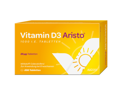 Aristo Pharma GmbH VITAMIN D3 ARISTO 1000 I.E. Tabletten 200 st 20009629