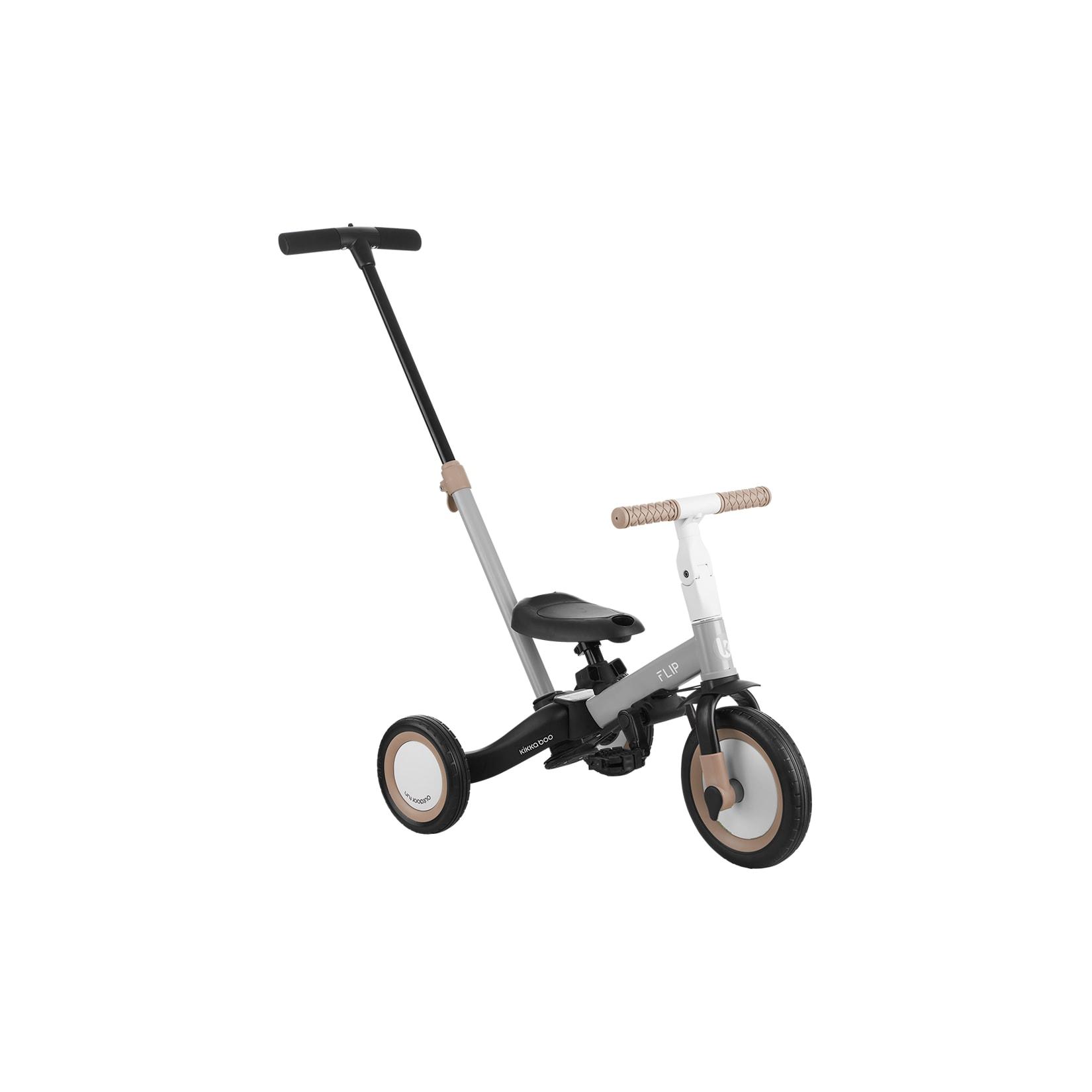 Kikkaboo Dreirad Flip 5 in 1 Stahlrahmen rutschfeste Griffe einstellbar umbaubar grau