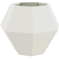vidaXL Pflanzkübel Weiß 75 x 75 x 60 cm Stahl