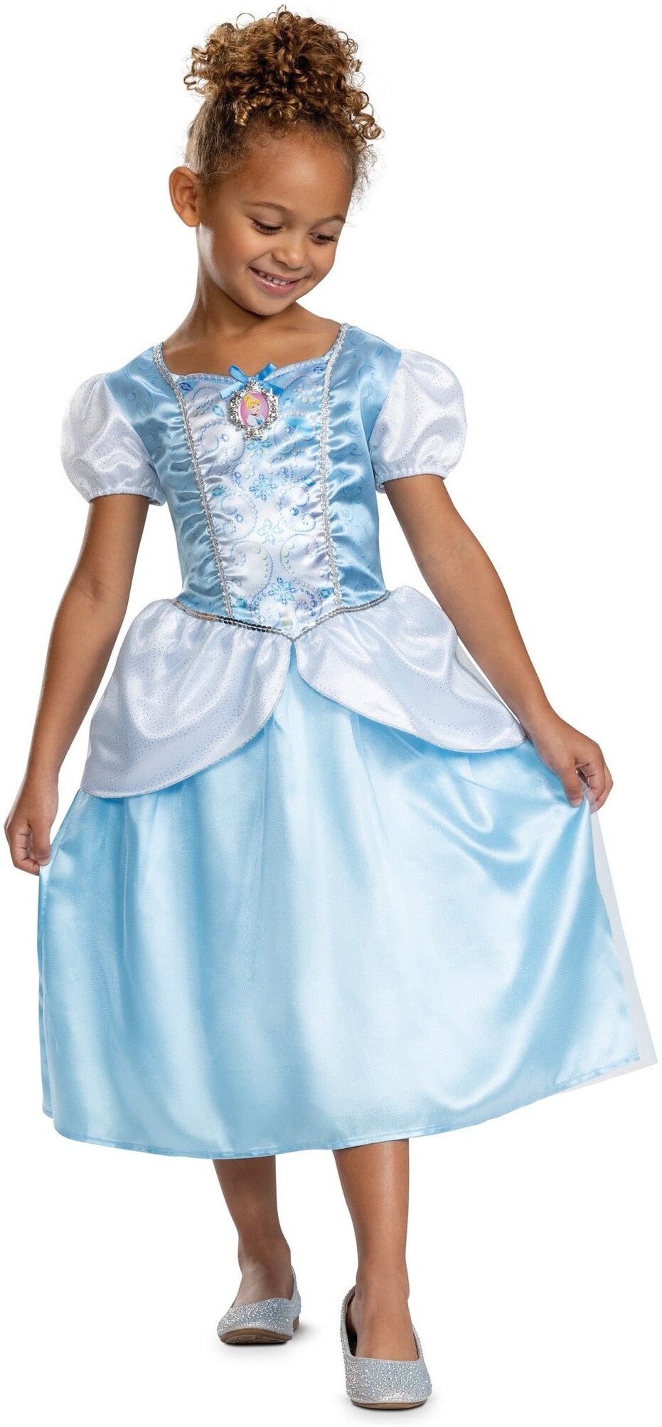 Disney Princess Cinderella Classic Girls Costume 5-6 Years - Officially Licensed Disney Costume for Children - Blue Satin-Look Bodice - Disguise