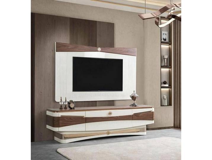 Xlmoebel TV-Board Luxuriöses TV-Paneel mit integriertem Lowboard in modernem Design (TV-Paneel mit integriertem Lowboard, TV Ständer), Hergestellt in Europa