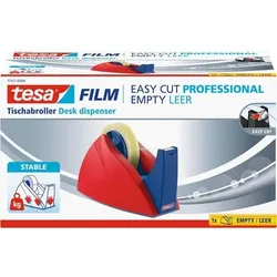 tesa Klebebandabroller tesafilm Easy Cut Professional Blau, Rot 25 mm (B) x 66 m (L)