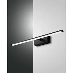 Fabas Luce LED Bad-Wandleuchte / Spiegelleuchte NALA, IP44, 50cm, 10W 3000K 1200lm, schwarz FAB-3361-26-101