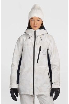 O'Neill s Fwc Peak Snow Jacket in White Mount, Size Small, Polyester