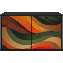 vidaXL, TV Möbel, Labeler (Retro-Wellenmuster) (33 x 69 x 40 cm)