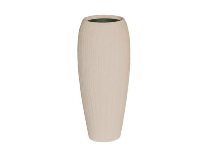 Grosser In-/Outdoor Blumentopf „Polystone Coated Plain Emperor“ Beige Baq Design