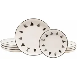 Tafelservice Nordic Christmas Black, 8-tlg.