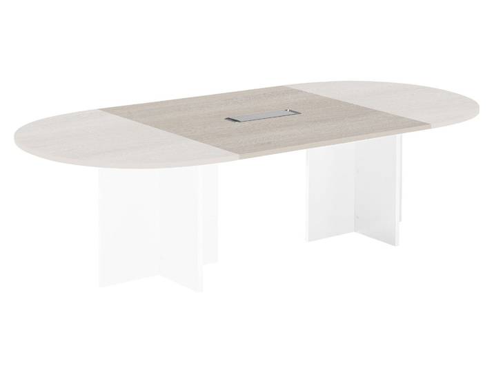 Extension pour table Excellens plateau chêne gris pieds croix blanc - - Bruneau