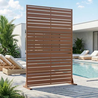 Dovelina Outdoor Privacy Screen Metal Privacy Screen Panel Free Standing