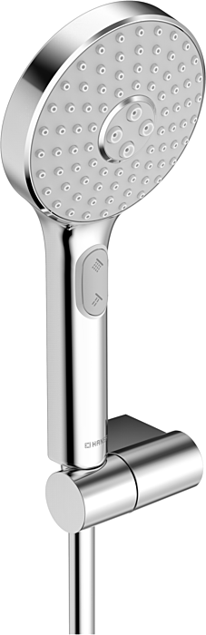 Hansaactivejet Schlauchbrausegarnitur 84380133 Handbrause, 3-strahlig, hellgrau/chrom